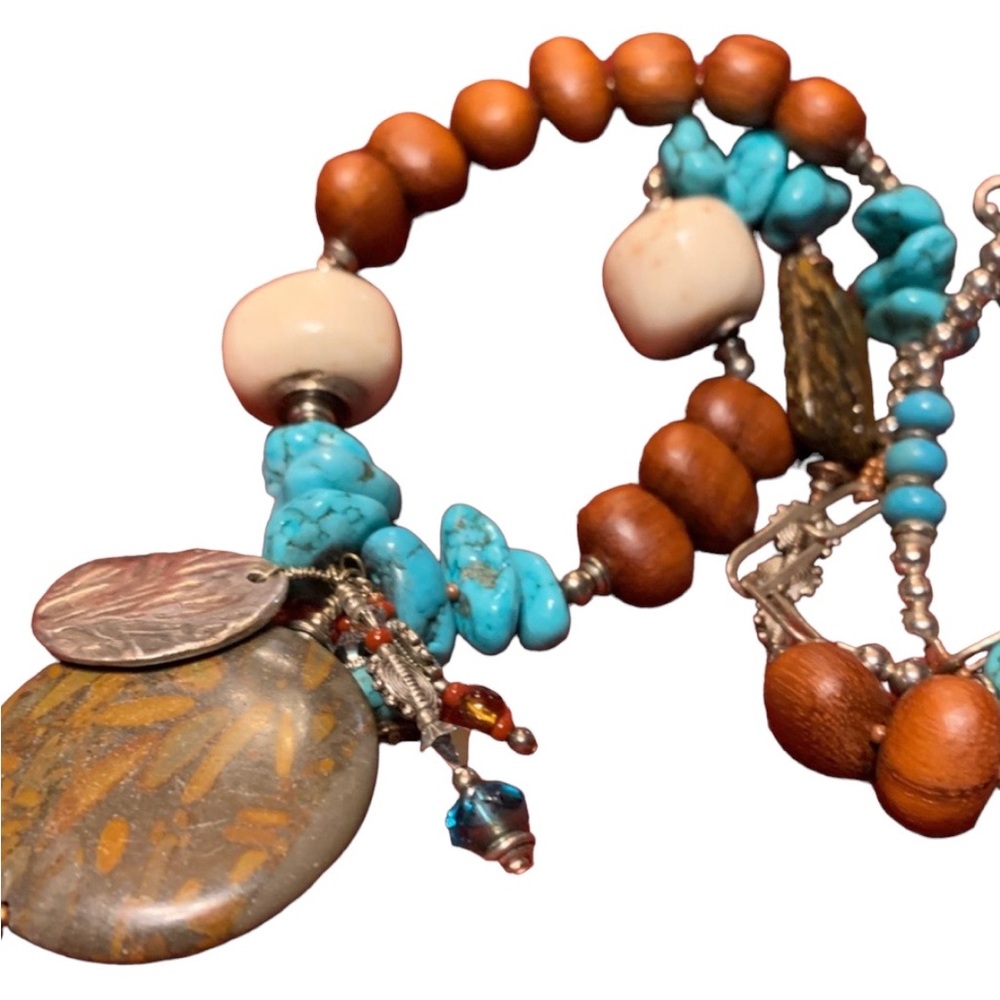 🌺TUCSON BOUND handmade OOAK JASPER, TURQUIOSE +TIGER IRON necklace by Susan Ray